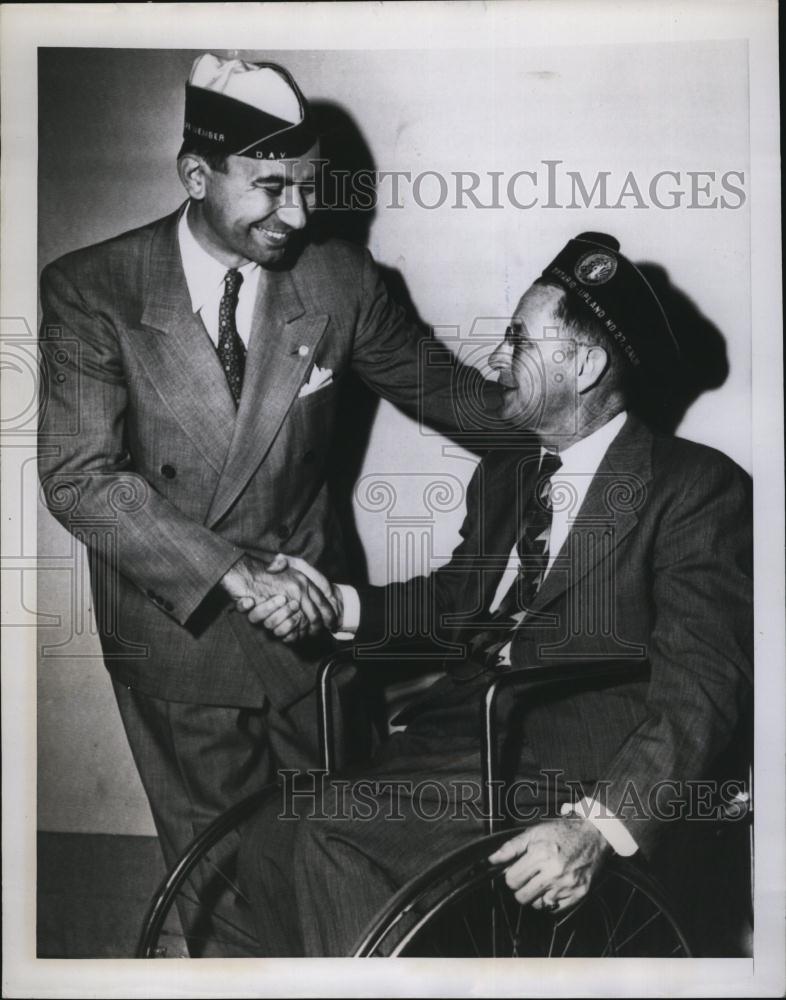 1950 Press Photo Boniface R Maile, Attorney, Leo Murphy, Disabled American Vets - Historic Images