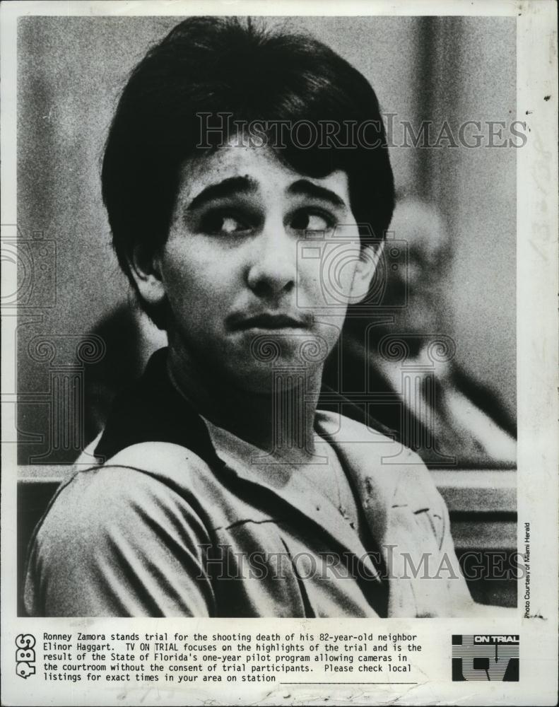 1978 Press Photo Ronny Zamora Charged with Killing Neighbor Age 82 Found Guilty - Historic Images