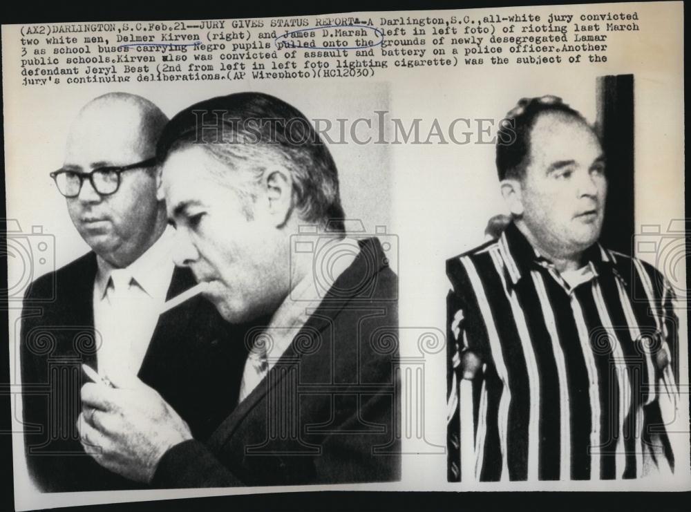 1971 Press Photo Delmer Kirven &amp; James D Marsh, convicted of rioting - Historic Images