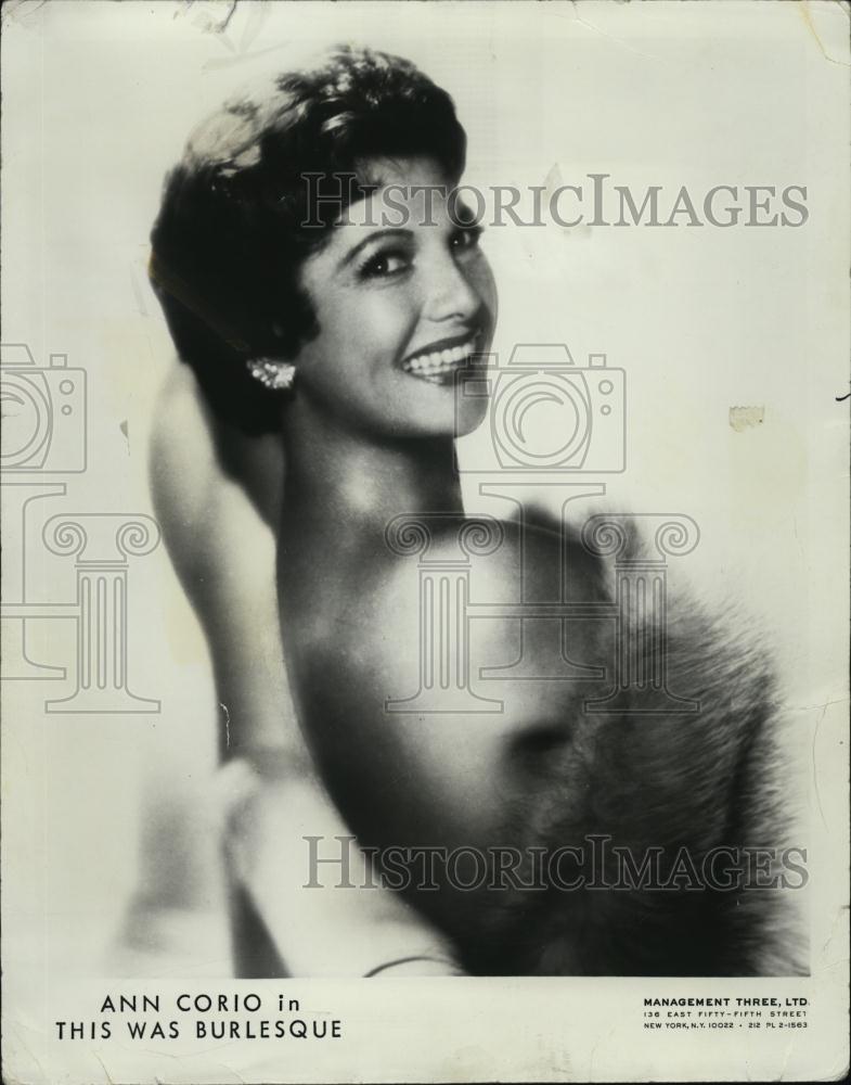 1966 Press Photo Ann Corio in &quot;This Burlesque&quot; - RSL46565 - Historic Images