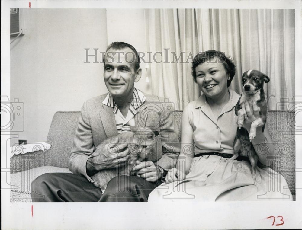 1959 Press Photo Harvey D and MrsWest, Florida Correctional Institute - Historic Images