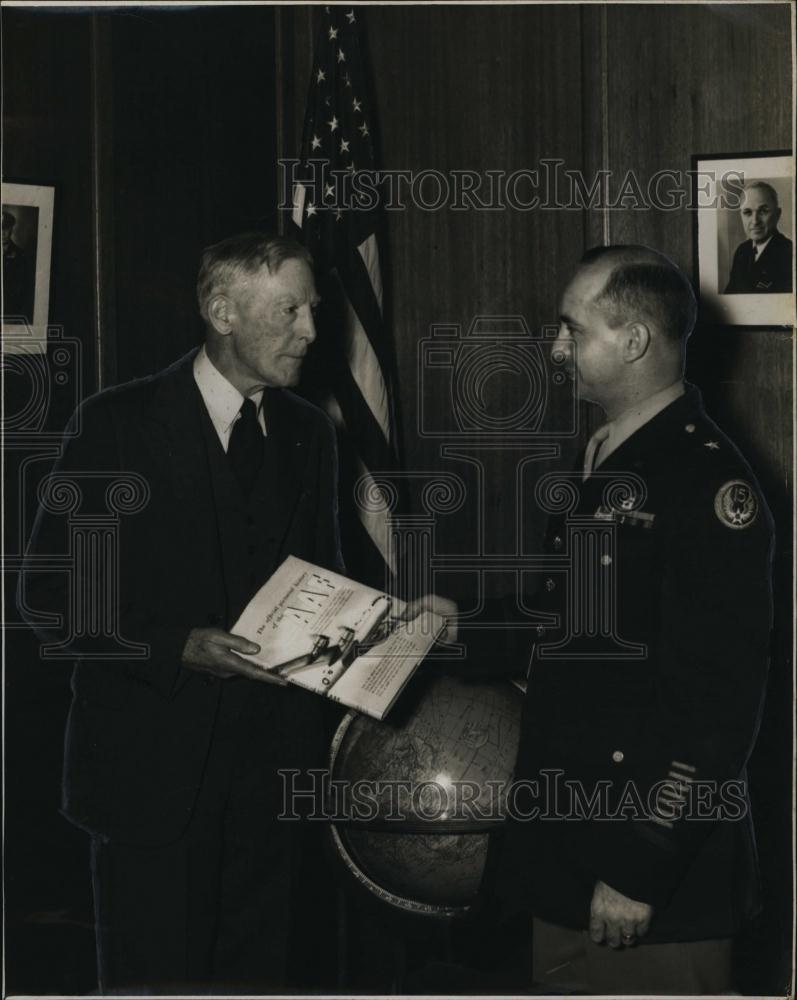 1947 Press Photo Brigadier General Frank P Lahn, US Army Pilot, D R Hutchinson - Historic Images