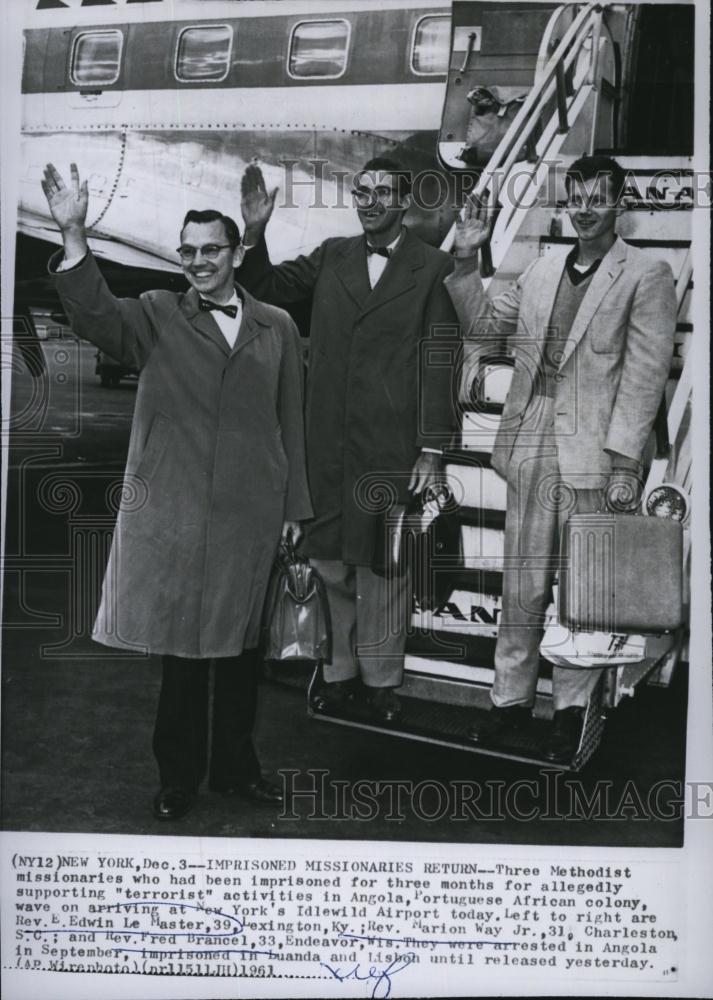 1961 Press Photo Imprisoned Methodist Missionaries Return Home - RSL78925 - Historic Images