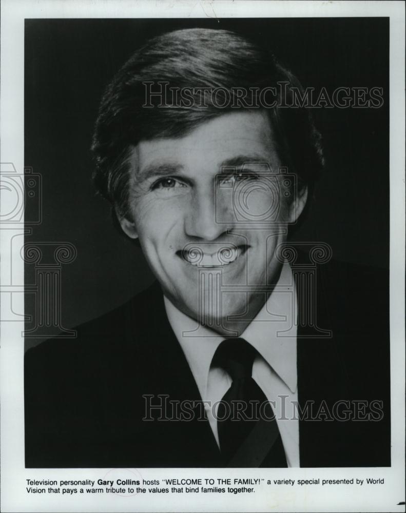 Press Photo Actor and producer Gary Collins to host &quot;Welcome to the Family&quot; - Historic Images