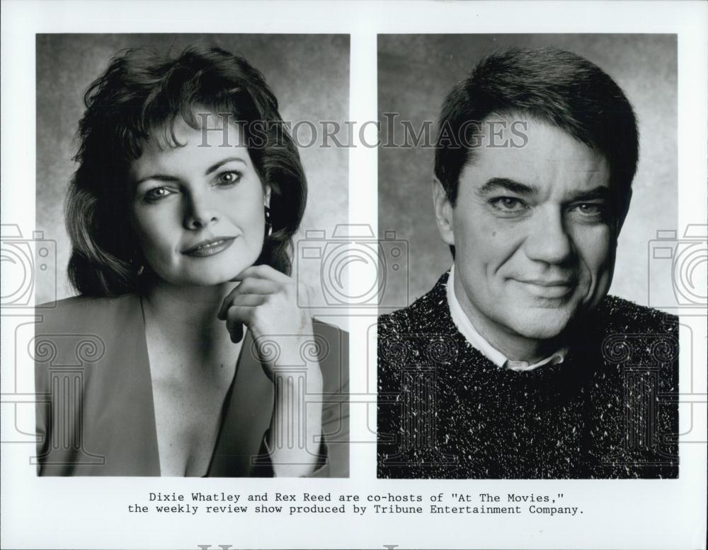 1989 Press Photo Dixie Whatley &amp; Rex Reed, &quot;At The Movies&quot; Co-Hosts - RSL05917 - Historic Images