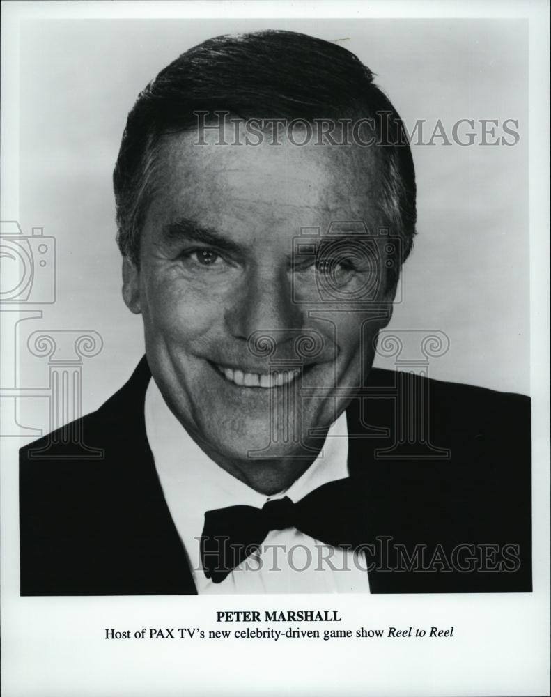 1998 Press Photo Actor Peter Marshall Host Of Show &quot;Reel To Reel&quot; - RSL43541 - Historic Images