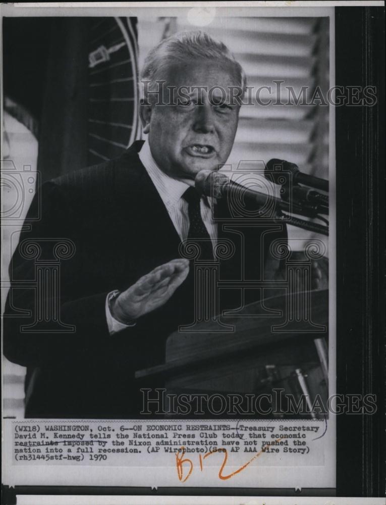 1970 Press Photo US Treasury Secretary David M Kennedy - RSL93429 - Historic Images