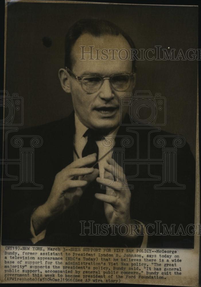 1966 Press Photo McGeorge Bundy,former asst to PresLyndon Johnson - RSL42493 - Historic Images