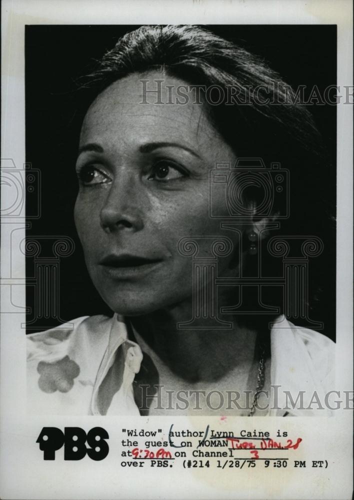 1975 Press Photo Lynn Caine, Author Of Widow - RSL93289 - Historic Images