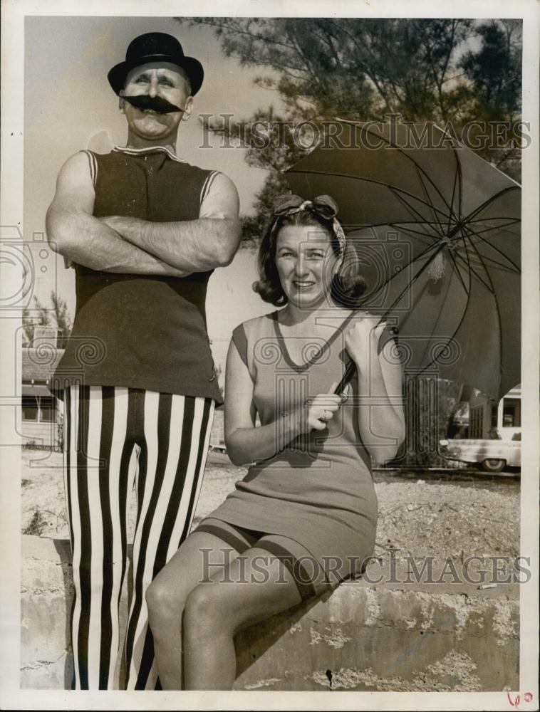 1962 Press Photo Mrs Charles H Wehenkel Beach Bikinis - RSL62395 - Historic Images