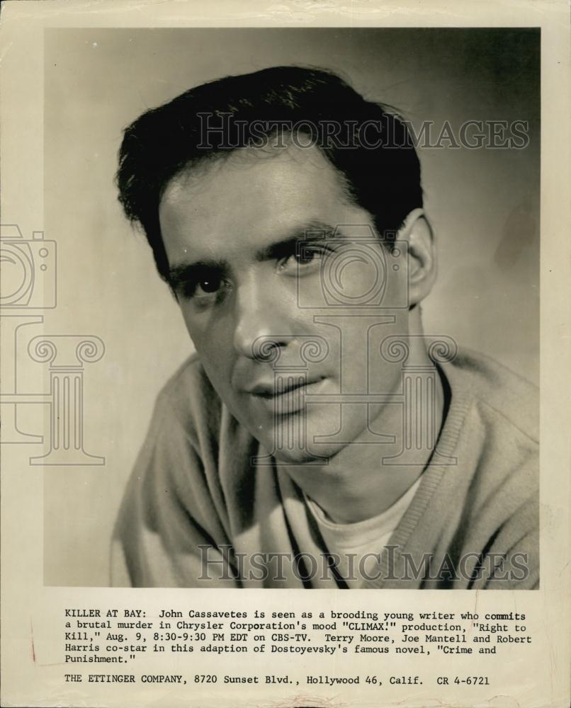 1959 Press Photo Actor John Cassavetes In &quot;Climax&quot; - RSL61409 - Historic Images