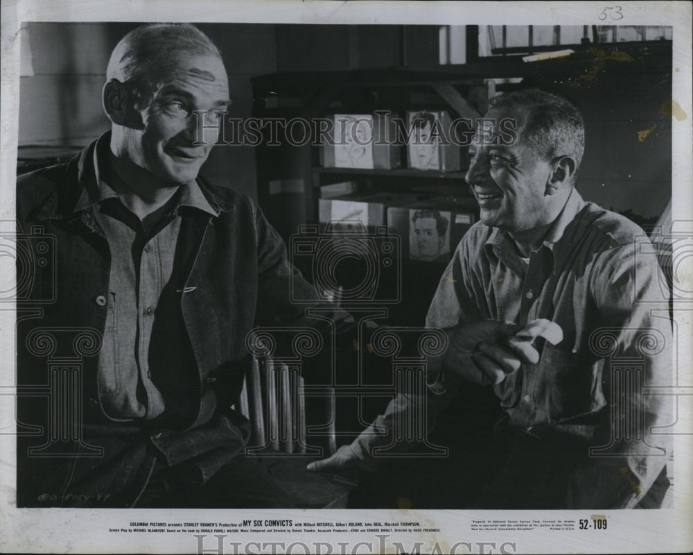 1952 Press Photo Millard Mitchell Guy Adler My Six Convicts - RSL88821 - Historic Images