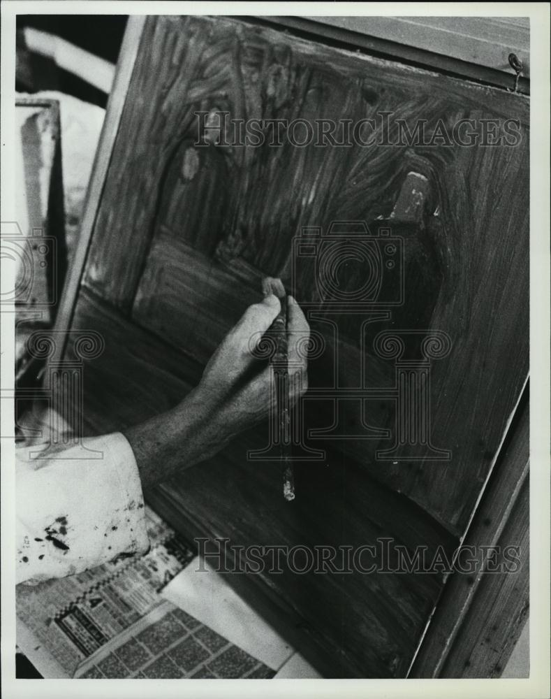 Press Photo 96 Year Old Blind Painter Sam Smeed - RSL41027 - Historic Images