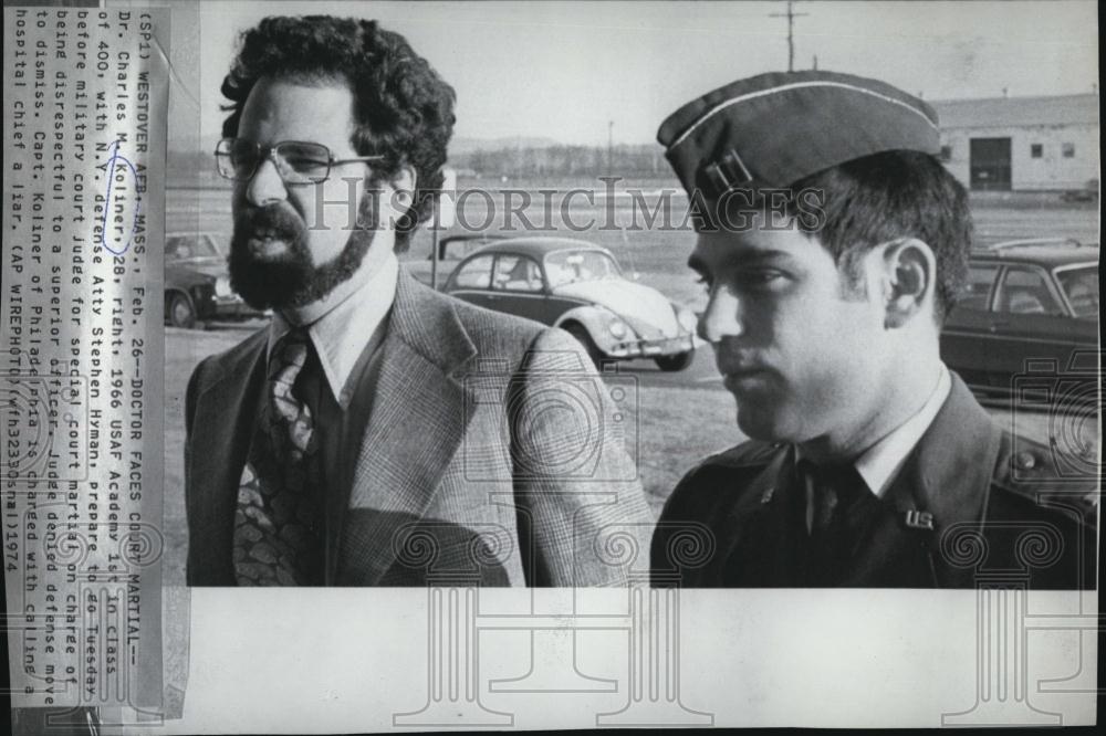 1974 Press Photo Dr Charles Koliner & atty Stephan Hyman - RSL86295 - Historic Images