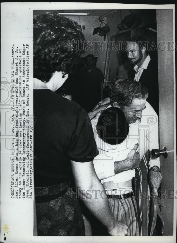 1971 Press Photo Astronaut Allen Roosa, Stuart A Roosa Jr, Edgar Dean Mitchell - Historic Images