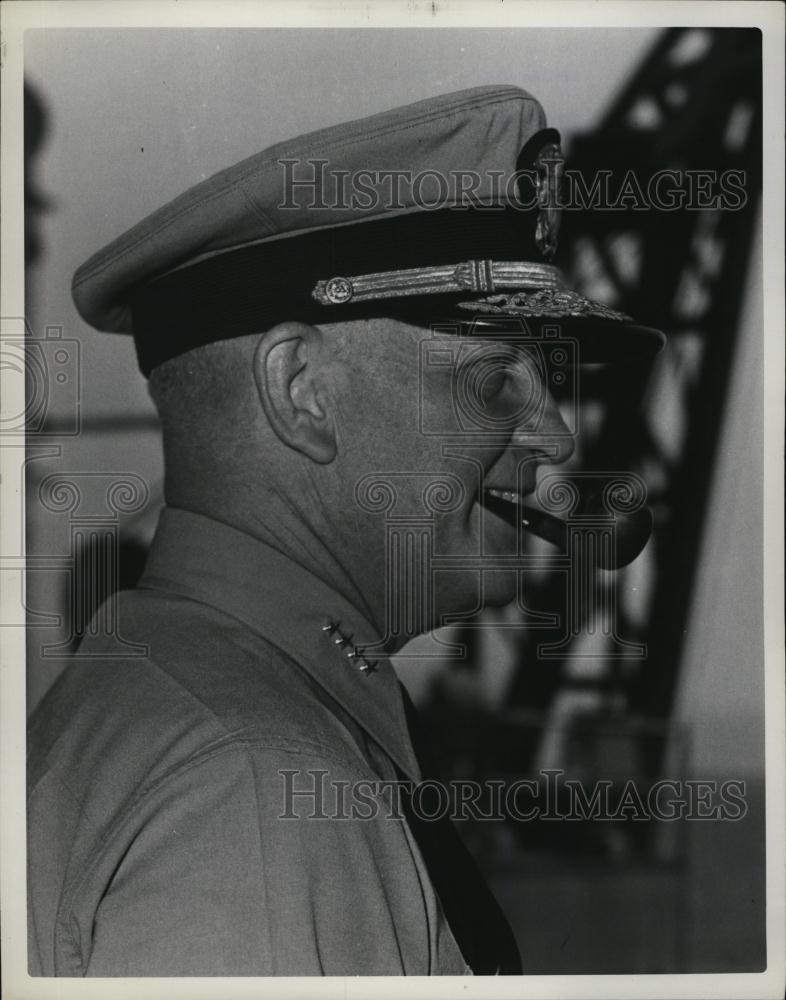 1957 Press Photo US Navy Admiral Arleigh Burke - RSL47043 - Historic Images