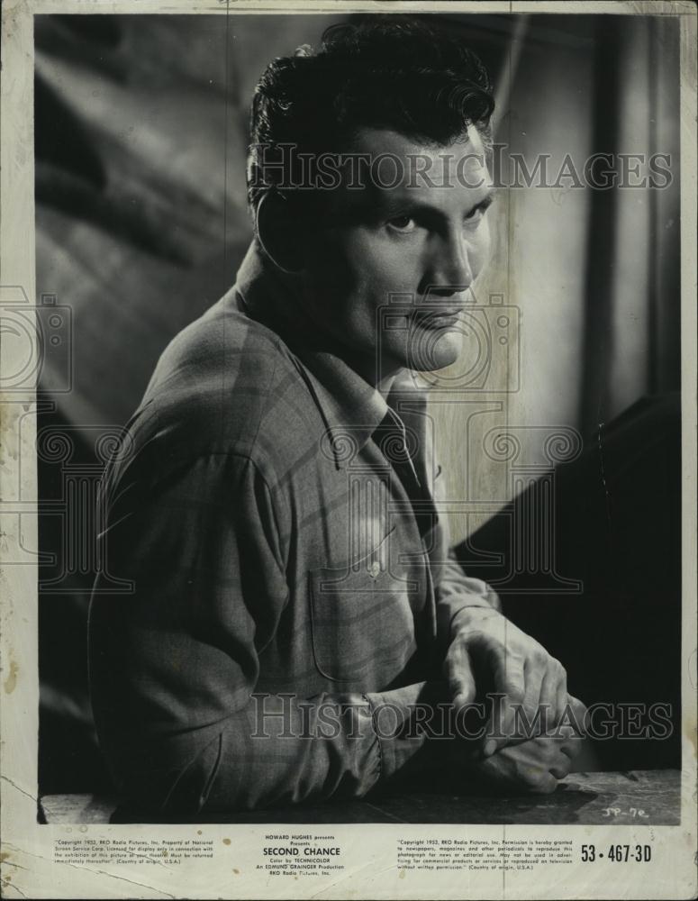 1953 Press Photo Actor Jack Palance in &quot;Second Chance&quot; - RSL46427 - Historic Images