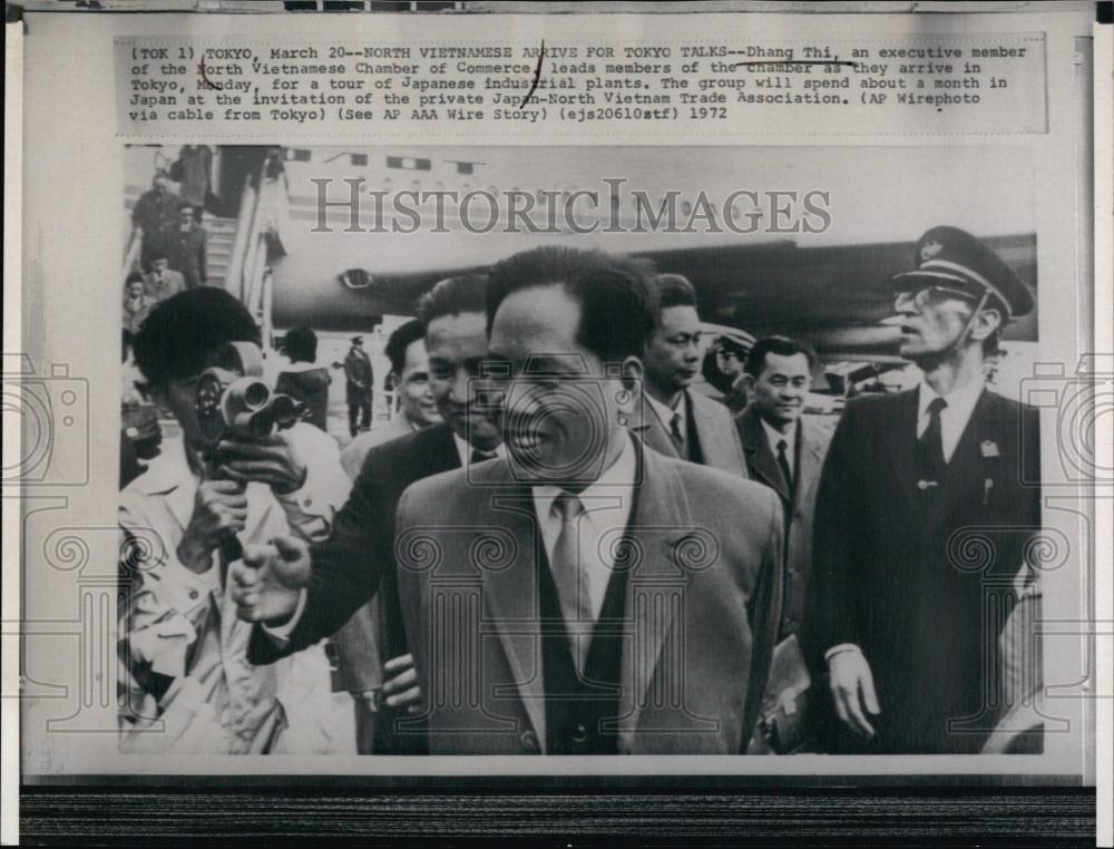 1972 Press Photo Dhang Thi North Vietnamese Chamber of Commerce Japan Tour - Historic Images