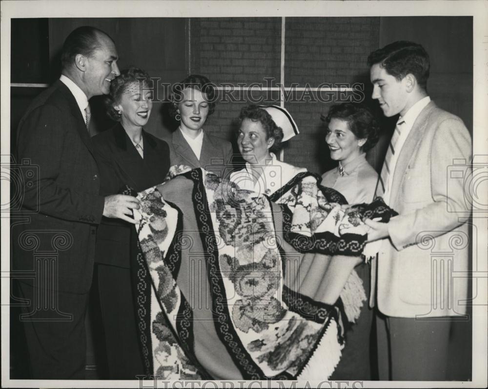 1954 Press Photo NE Univ nurse Audrey Coy,B Aherne &amp; Brenda Forbes - RSL07903 - Historic Images