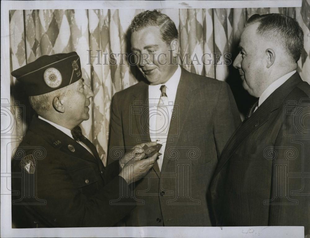 1955 Press Photo J Kilmer Post of Amer Legion Dr F Gillis,Dr C Maraldi,W Hart - Historic Images