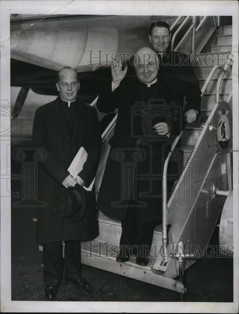 1949 Press Photo Francis Cardinal Spellman plane at Idlewild Airport - RSL83567 - Historic Images