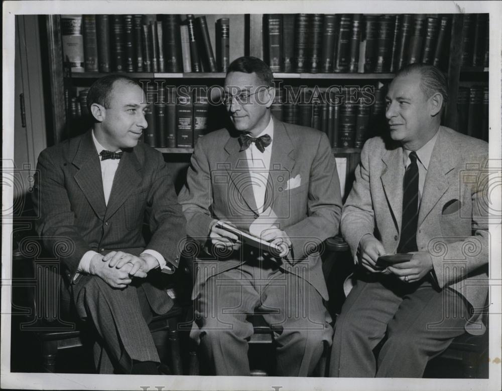 1952 Press Photo William S Brines, Richard J Hancock, Francis Houghton - Historic Images