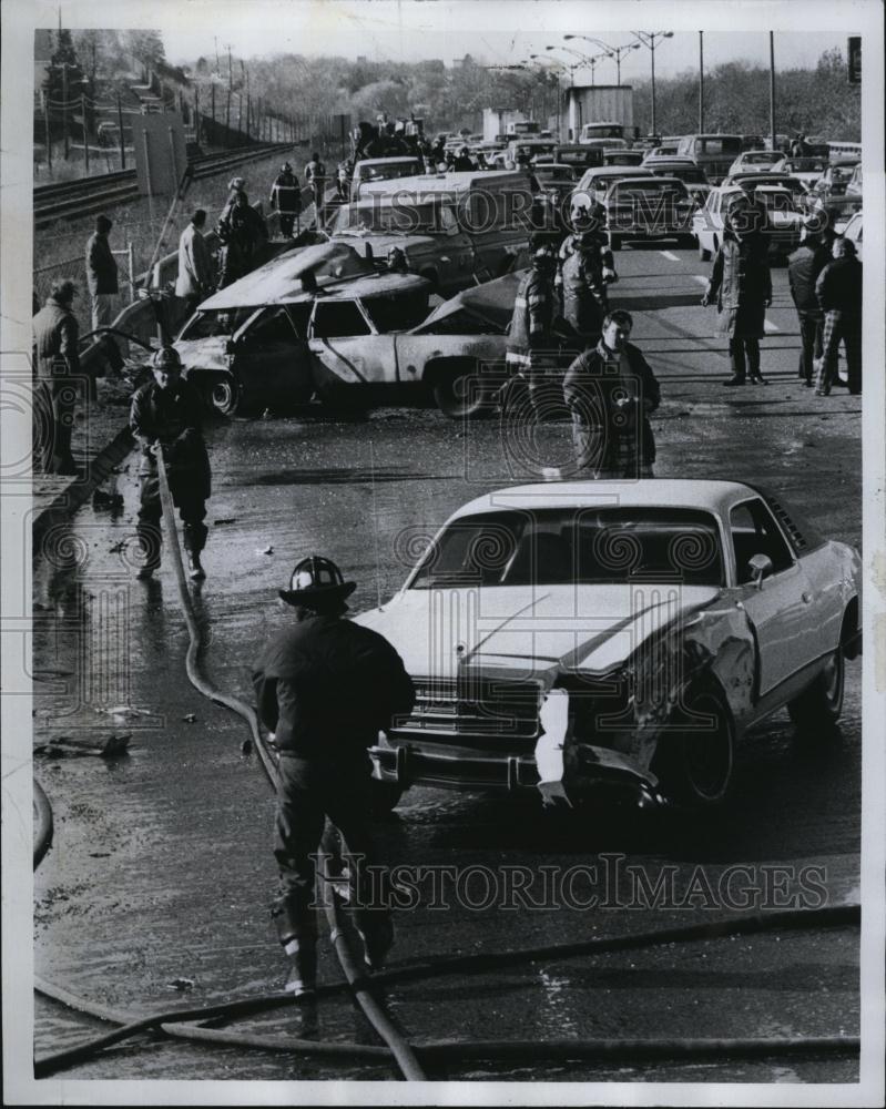 1978 Press Photo Trooper Edward A Mahoney Killed In Burning Cruiser In Wreck - Historic Images