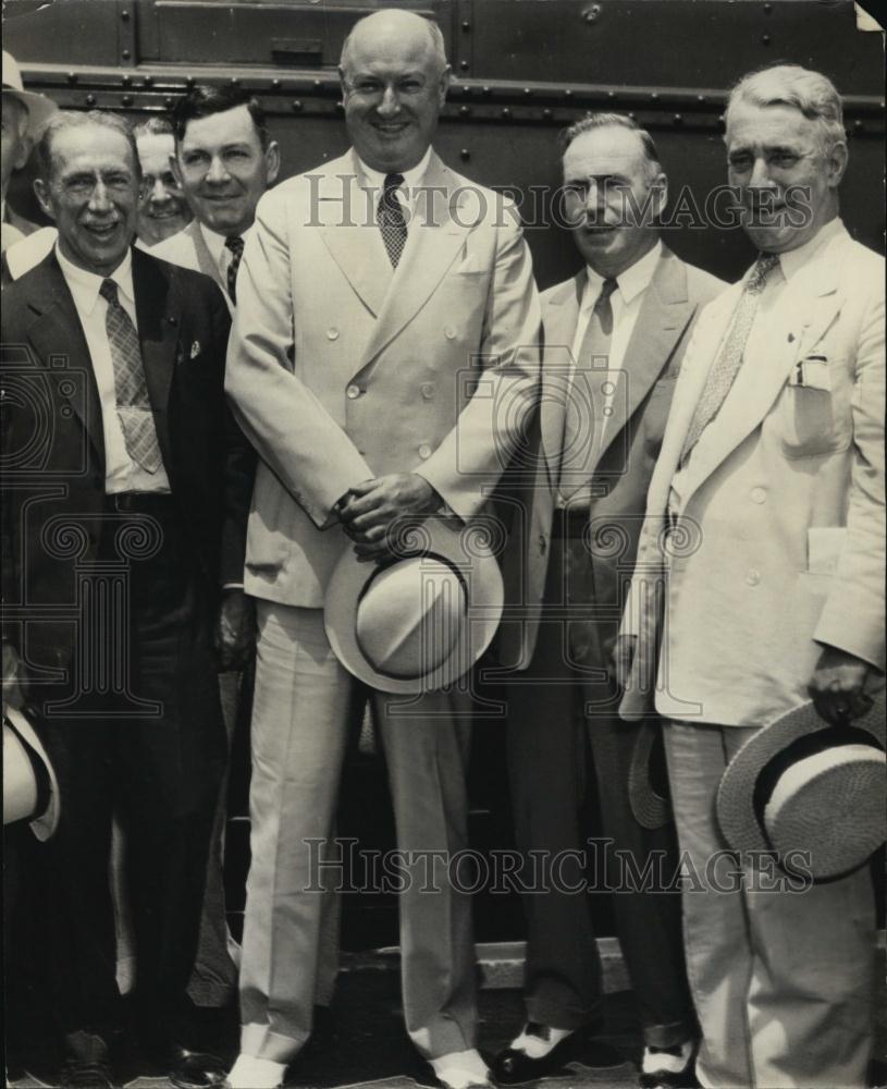 1938 Press Photo Postmaster General James A Farley & Senator Theodore Green - Historic Images