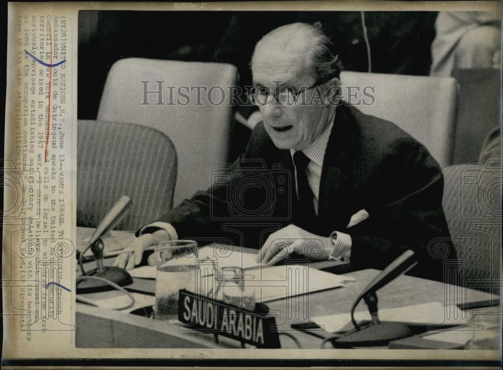 1963 Press Photo French Ambassador Louis De Guiringaud - RSL66619 - Historic Images