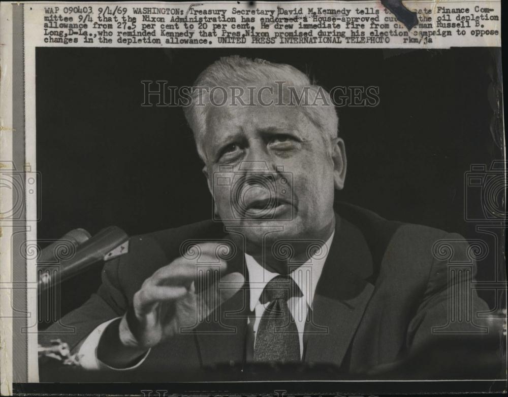 1969 Press Photo Treasury Secretary David M Kennedy - RSL95727 - Historic Images