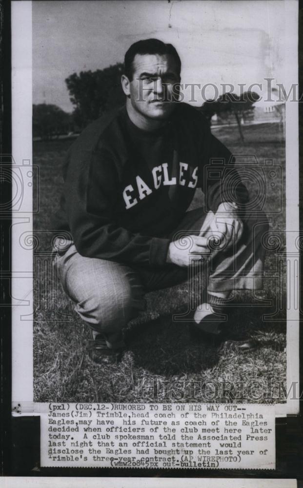 Press Photo James Jim Trimble head coach Philadelphia Eagles - RSL95107 - Historic Images