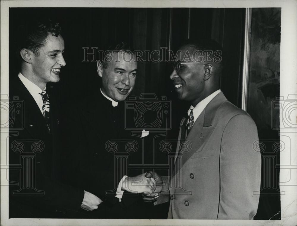 1945 Press Photo Midwest Hearst Oratorical Champions Judges Willliam G Ehler - Historic Images