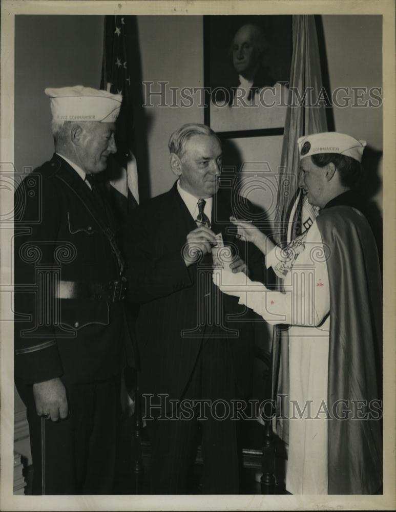 1941 Press Photo Major James M Curley Disabled veterans - RSL46167 - Historic Images