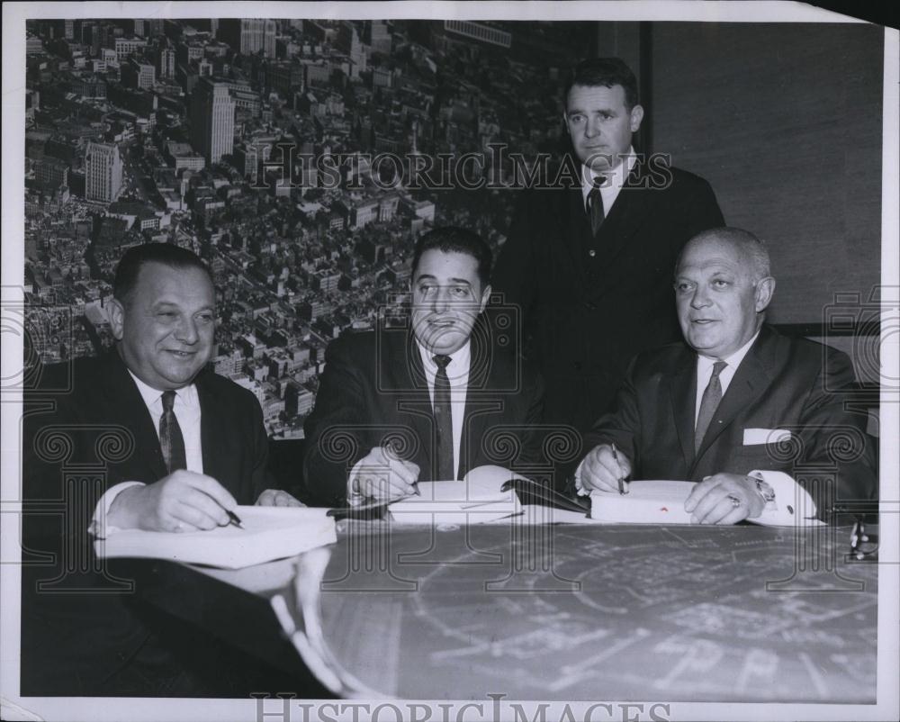 1963 Press Photo R Epstein,J Vaccaro Jr, S W Poorvu & J L Eldredge - RSL86657 - Historic Images