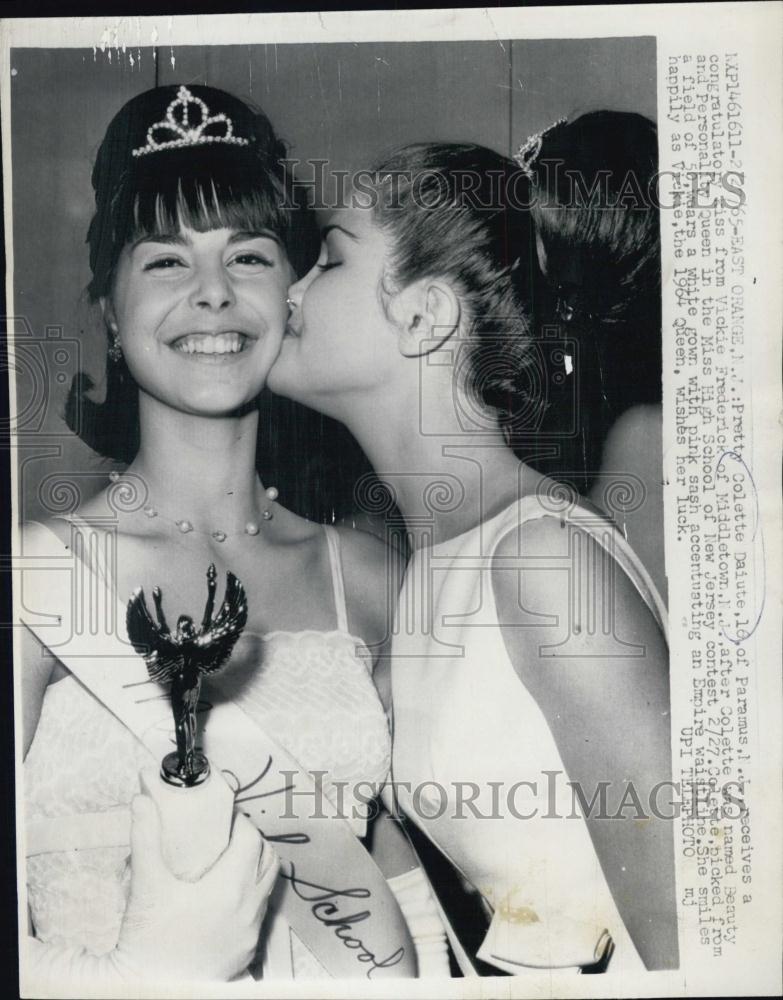 1965 Press Photo Colette Daiute Named Beauty Personality Queen Miss High School - Historic Images