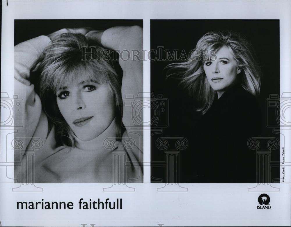 Press Photo English singer, songwriter and actress Marianne Faithfull - Historic Images