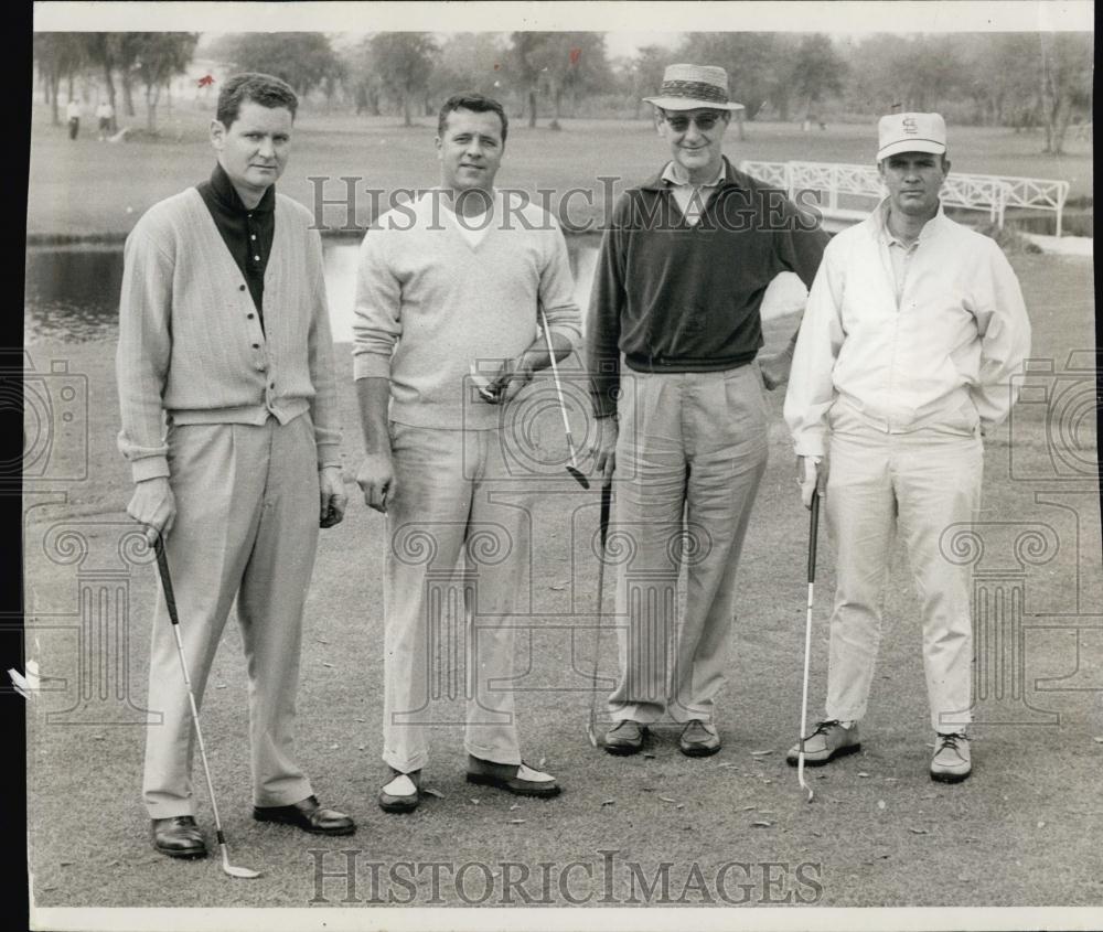 1963 Press Photo Bert McNutty, Richard Davis, Donald McNevin Paul Rhodes golfing - Historic Images