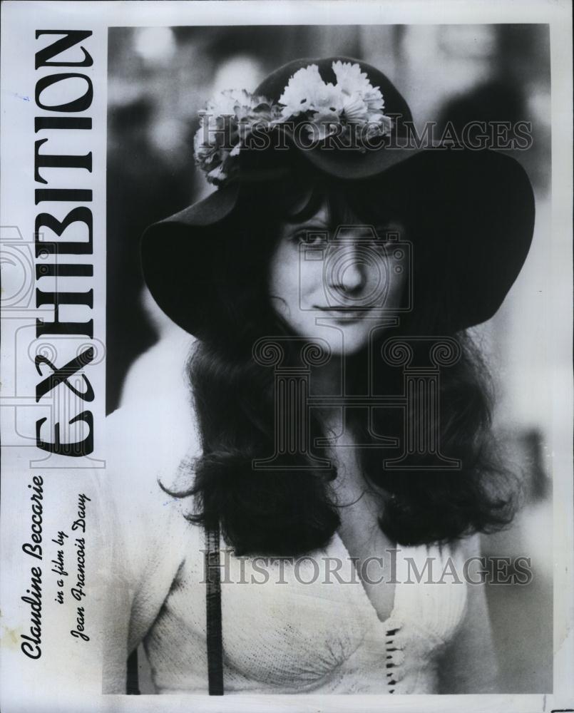 1976 Press Photo Actress Claudine Beccarie In &quot;Exhibition&quot; - RSL84253 - Historic Images