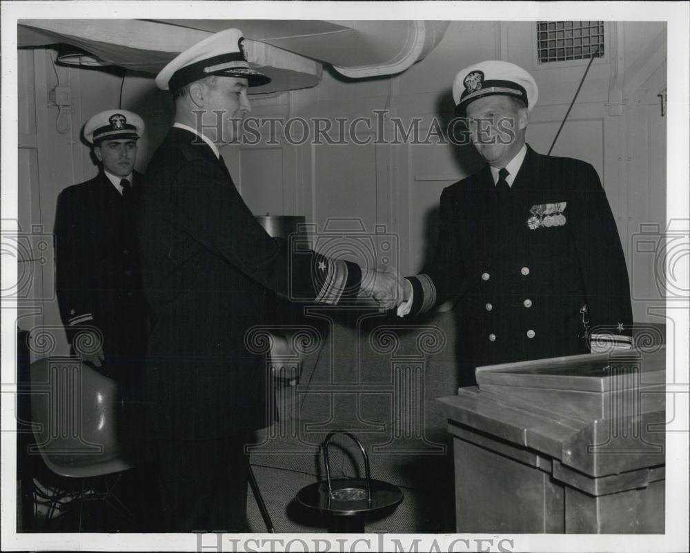 Press Photo Rear Adm Henry Daniel, Rear Adm Elmer Yeomans - RSL06351 - Historic Images