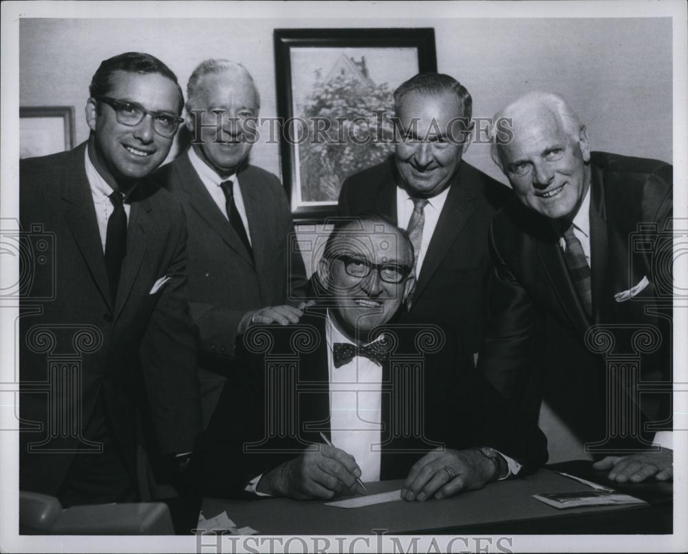 1968 Press Photo Joseph Stefani, Roger Saunders, J Hurley, L, Govoni, H Nyboe - Historic Images