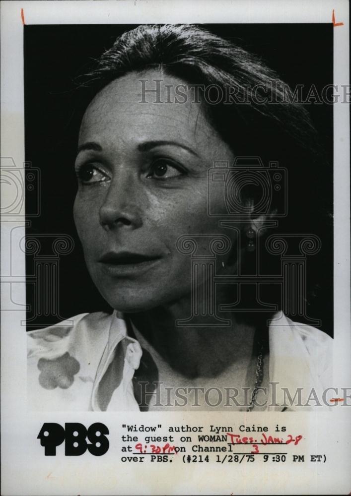 1975 Press Photo Lynn Caine, Author Of Widow - RSL93287 - Historic Images