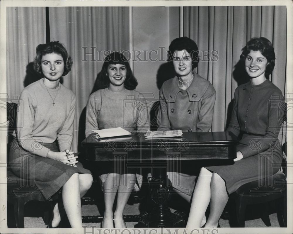 1959 Press Photo Brenda McCarthy, Anita Agresti, M Kennedy, Gail Lennon - Historic Images