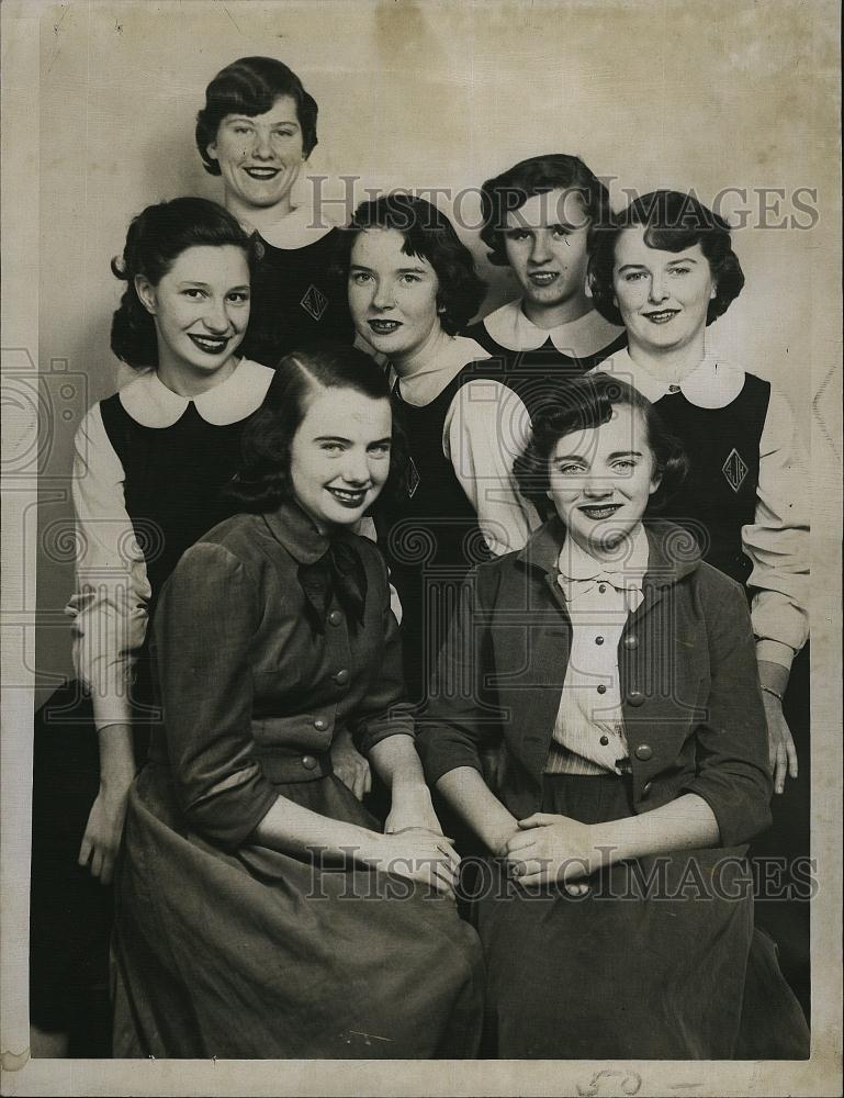 1952 Press Photo M Mahoney, M Durkin, P LeDoux, G Sullivan, A Kelliher - Historic Images