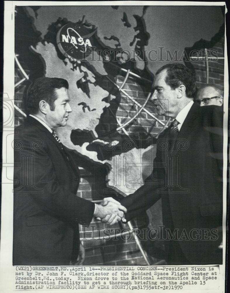 1970 Press Photo President Nixon & Dr John F Clark of NASA - RSL01321 - Historic Images