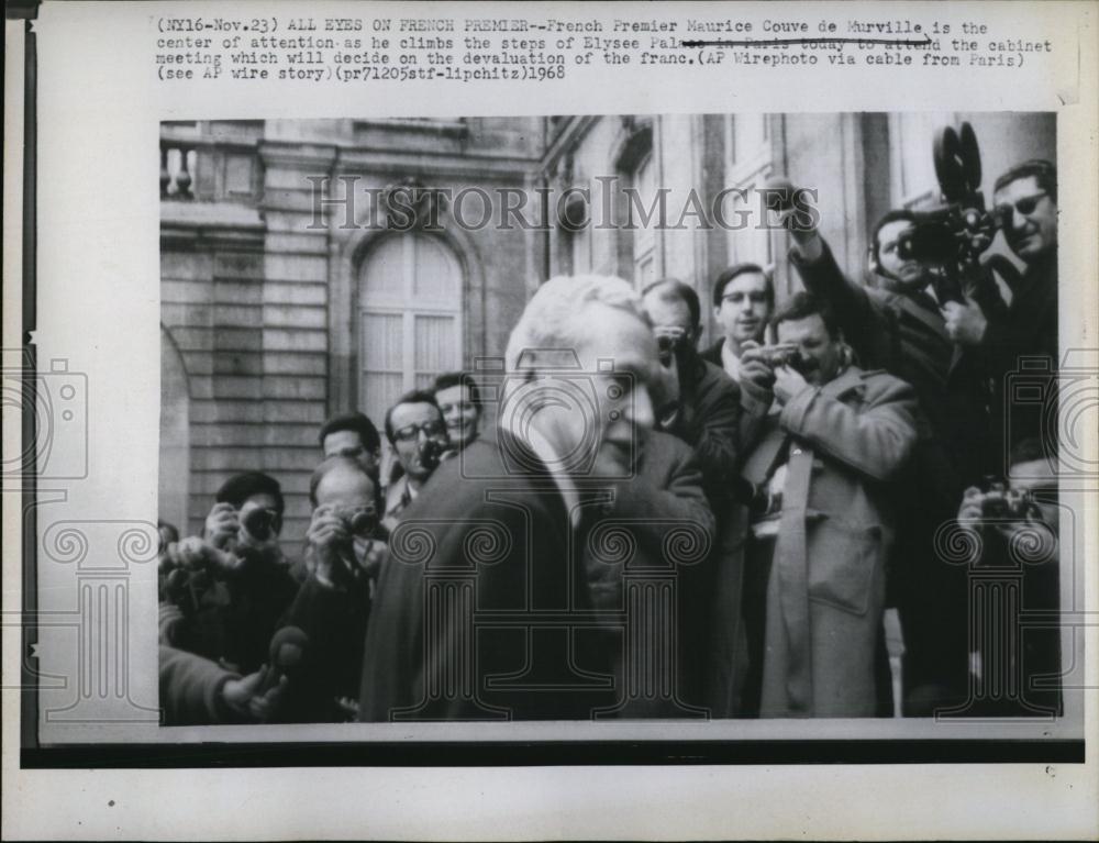 1968 Press Photo French Premier Maurice Couve De Murville - RSL98303 - Historic Images