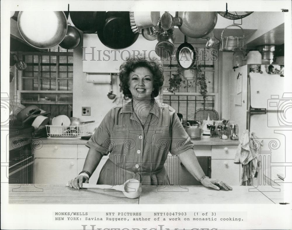 1979 Press Photo Savina Roggero Author of Book on Monastic Cooking - RSL68441 - Historic Images