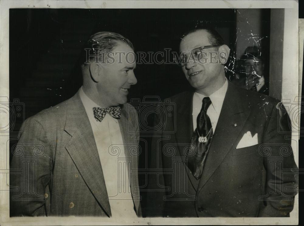 1951 Press Photo Rep Joseph Saulnier &amp; Christopher Tannella - RSL40475 - Historic Images