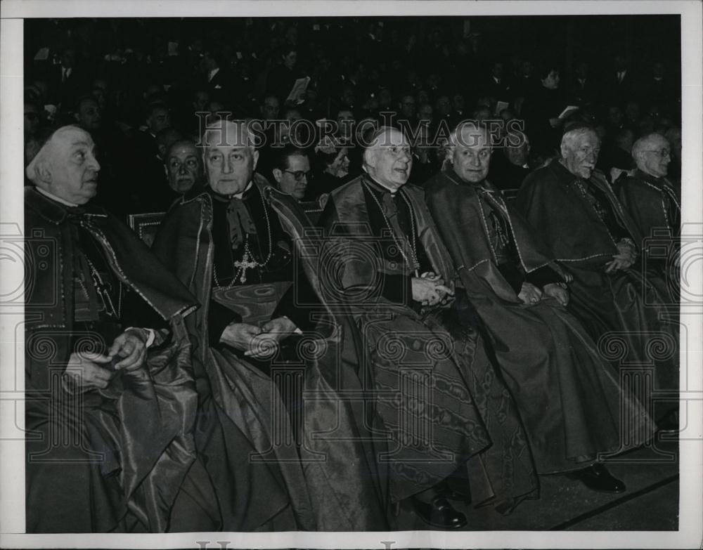 1954 Press Photo Cardinals & Archbishops who participated in the Solemn Ceremony - Historic Images