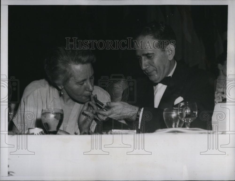 1948 Press Photo Honorable Karen Koch of Sweden & Vincent Impellitteri - Historic Images