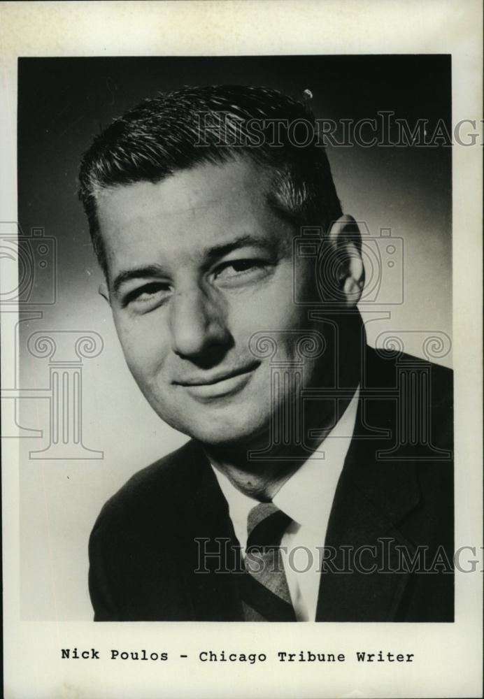 1976 Press Photo Chicago Tribune Writer Nick Poulos - RSL95261 - Historic Images